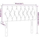 vidaXL LED posteljno vzglavje temno sivo 90x7x78/88 cm blago | Shoptok.si