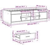  Dnevni krevet s ladicama bez madraca siva boja betona 90x200 cm | shoptok.hr