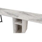 Hanah home Dupli stilski radni sto Freesia Marble, 240 x 74 x 60 cm, Crni | Eponuda.ba