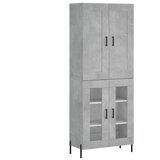 Maison Chic Visoka Komoda - Predalnik betonsko siva 69,5x34x180 cm inženirski les, (21719962) Cene