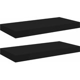  Plutajuće zidne police 2 kom crne 50 x 23 x 3,8 cm MDF | shoptok.hr