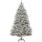 vidaXL Umjetno božićno drvce Zelena i bijela 270 cm PVC i metal | shoptok.hr