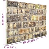  3D stenski paneli večbarvne opeke 10 kosov EPS, (20767806) | Shoptok.si