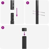  Stup za ogradu 2 pcs Siva Čelik s praškastim premazom | shoptok.hr
