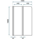 REA Bath Agat-2 100 Zložljiv zaslon za prho | Shoptok.si