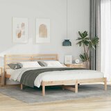  Krevetna konstrukcija Smeđa 160 x 210 cm Čvrsto borovo drvo | shoptok.hr