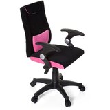 MID.YOU Mladinski Vrtljiv Stol Kiddy Pro Al, Črna, Roza | Shoptok.si