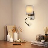  Brilagi - LED zidna lampa NUBILA 1xE27/25W/230V + LED/3W mat hrom/siva | Eponuda.com