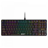 Canyon cometstrike GK-50, 87keys mechanical keyboard, 50million times life, gtmx red switch, rgb backlight, 20 modes, 1.8m pvc cable, metal material + abs, us layout, size: 354*126*26.6mm, weight:624g, black Cene