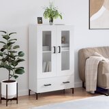 vidaXL Visoka komoda sjajna bijela 69 5x31x115 cm konstruirano drvo Cijene
