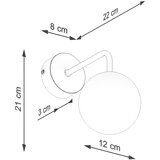 Nice Lamps Bijela zidna lampa Beam – | shoptok.hr
