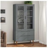  Vitrina MOLDE siva 90 x 35 x 175 cm od masivne borovine | shoptok.hr