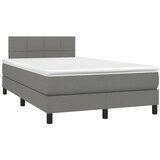  box spring s madracem LED tamnosivi 120 x 190 cm tkanina | shoptok.hr