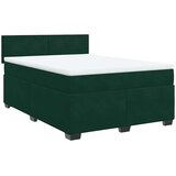  Krevet s oprugama i madracem tamnozeleni 140x190 cm baršunasti | shoptok.hr