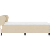 Postelja z vzmetnico Smetana Tkanina 100 x 200 cm Vzmetnica, (22067032) | Shoptok.si