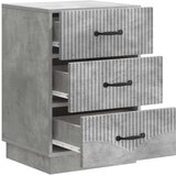  Nočna omarica Betonsko siva 43 x 41 x 63,5 cm Inženirski les, (5000209873) | Shoptok.si