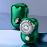SARAHE Prenosni mini brivnik s tremi obročki, mrežasti električni brivnik za moške, barva: digitalni zaslon, zelena, (22149536) | Shoptok.si