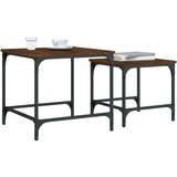  Komplet mizic 2-delni rjavi hrast inženirski les | Shoptok.si