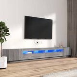 The Living Store Komplet TV omaric LED 3-delni siva sonoma inženirski les - Komplet TV Omaric, (21374230) Cene