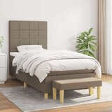vidaXL Krevet s oprugama i madracem smeđesivi 80x200 cm od tkanine | shoptok.hr