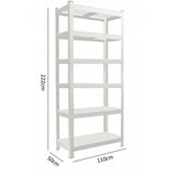  Polica s 6 razina 222 x 110 x 50 cm (nosivost 1050 kg) - siva | shoptok.hr