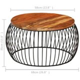 vidaXL Klubska mizica Ø 68 cm trden predelan les | Shoptok.si