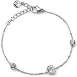  Ženska oliver weber love steel crystal narukvica sa swarovski belim kristalom ( 32224 ) Cene