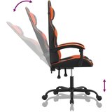  Igraća stolica crno-narančasta od umjetne kože | shoptok.hr