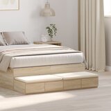 vidaXL Nočne omarice s predali iz sonomskega hrasta 120x36.5x16.5 cm inženirski les cene