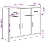  Komoda Staro drvo 91x28x75 cm Konstruirano drvo | shoptok.hr