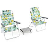 Costway Plažni stoli s mizico Zložljivi kamp stoli, 2 kos, (5000265810) Cene