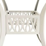  Vrtni stol bijeli 90 x 90 x 74 cm od lijevanog aluminija | shoptok.hr