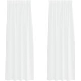 Voile zavjesa sa zavjesama 2 pcs Bijelo 245 x 140 cm Poliester | shoptok.hr