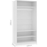  Ormar bijeli 100 x 50 x 200 cm od iverice | shoptok.hr