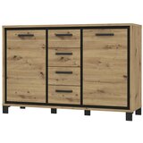 MID.YOU Komoda Trondheim, Barva Hrasta, Črna | Shoptok.si