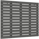 Maison Chic stensko posteljno vzglavje - vzglavna omarica - nočna omarica sivo 126x3x91,5 cm trdna borovina, (21706879) | Shoptok.si