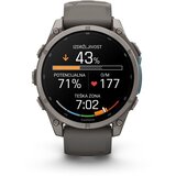 Garmin multisport GPS sat fēnix 9 47 mm, titanij, silikonski remen šljunčano sive boje | shoptok.hr