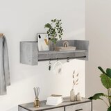 vidaXL Stenska polica siva 100x35x30,5 cm iverna plošča | Shoptok.si