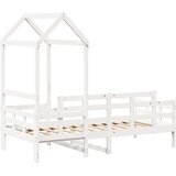  Dnevni krevet s krovom bez madraca bijeli 80x200cm masivno drvo | Eponuda.com