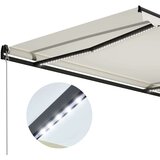  Tenda na ručno uvlačenje s LED svjetlima 300 x 250 cm krem Cijene