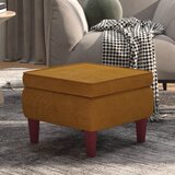 Furnova Stolček z lesenimi nogami rjav žamet, (21954401) | Shoptok.si