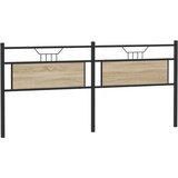 vidaXL Posteljno vzglavje sonoma hrast 193 cm inž. les in jeklo, (21829616) | Shoptok.si