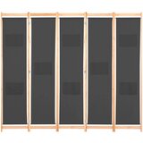  The Living Store Paravan 5-delni 200x170x4 cm sivo blago - Paravan, (21503134) | Shoptok.si