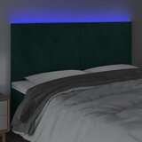  LED uzglavlje tamnozeleno 160x5x118/128 cm baršunasto | shoptok.hr
