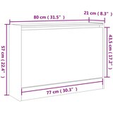 Ormarić za cipele sivi hrast 80x21x57 cm konstruirano drvo | shoptok.hr