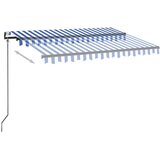  Automatska tenda sa senzorom LED 350x250 cm plavo-bijela | shoptok.hr