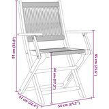 vidaXL 3-dijelni bistro set od polipropilen i masivnog drva crni | shoptok.hr