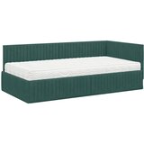  Kutni krevetni okvir s madracem 2 kom. Tamnozelena 90 x 200 cm | Shoptok.si