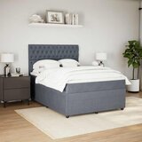  Krevet s oprugama i madracem tamnosivi 140x190 cm baršunasti | shoptok.hr