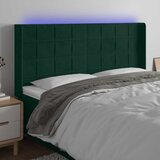  LED uzglavlje tamnozeleno 163x16x118/128 cm baršunasto | Eponuda.ba